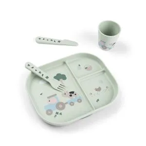 Done By Deer foodie set za jelo tiny farm, zeleno