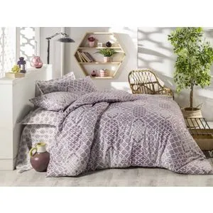 Donjette - Ljubičasta Ranforce Posteljina za Jednu Osobu