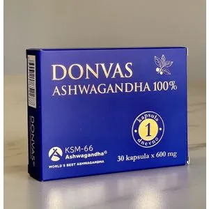 DONVAS® ASHWAGANDHA 100%, 90 kapsula x 600mg (PAKET - 2 KUTIJE + 1 GRATIS  )