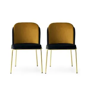 Dore - 106 V2 Black
Gold Chair Set (2 Pieces)
