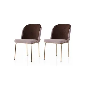 Dore - 126 V2 Gold
Brown
Mink Chair Set (2 Pieces)