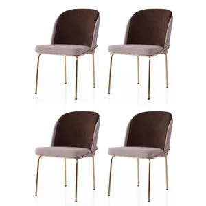 Dore - 126 V4 Gold
Brown
Mink Chair Set (4 Pieces)