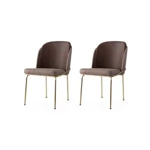 Dore - 127 V2 Gold
Brown Chair Set (2 Pieces)