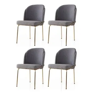 Dore - 131 V4 Gold
Anthracithe Chair Set (4 Pieces)