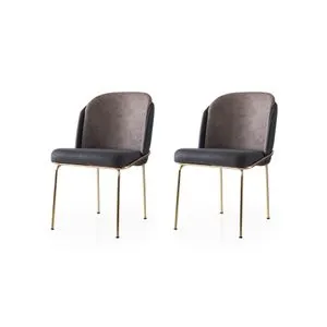 Dore - 132 V2 Gold
Anthracithe
Mink Chair Set (2 Pieces)