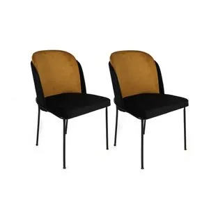 Dore-142 V2 Mustard
Black Chair Set (2 Pieces)