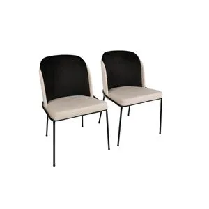 Dore 145 V2 Black
Cream Chair Set (2 Pieces)