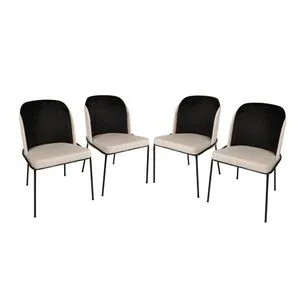 Dore 145 V4 Black
Cream Chair Set (4 Pieces)