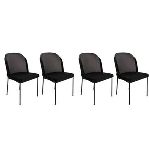 Dore-150 V4 Grey
Black Chair Set (4 Pieces)