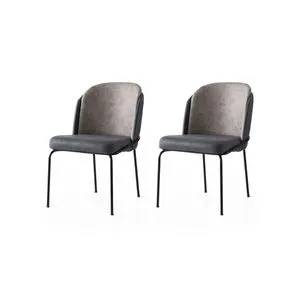 Dore - 168 V2 Gold
Anthracithe Chair Set (2 Pieces)