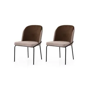 Dore - 193 V2 Gold
Cream
Brown Chair Set (2 Pieces)