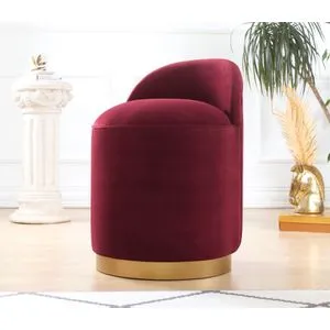 Dover - Claret Red Pouffe