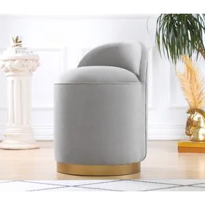 Dover - Light Grey Light Grey Pouffe
