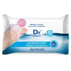 Dr Plant Antibakterijske vlažne maramice, 15 komada