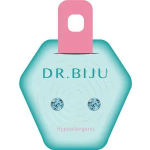 Dr.Biju minđuše 5.3mm svetlo plave krug DXI53C202