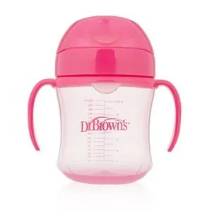 Dr.Brown'S Trening Čaša 180Ml Sa Mekanim Jezičkom-Roze