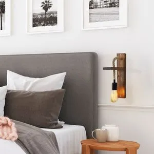 Drvena Aplik 17 Walnut Zidna Lampa