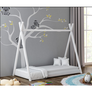 Drveni Dečiji Krevet Tipi - Beli - 180*80 cm