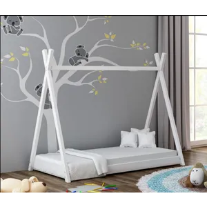 Drveni Dečiji Krevet Tipi - Beli - 200*90 Cm