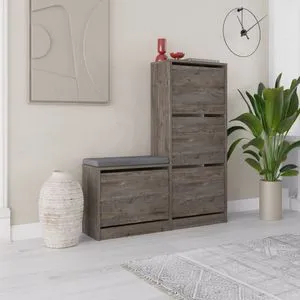 Dude - Dark Brown Dark Brown Shoe Cabinet