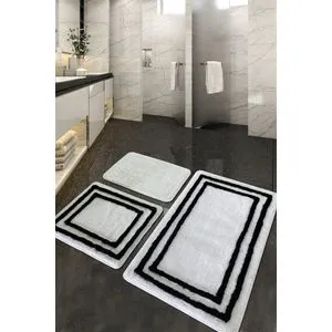 Duplici - White White Acrylic Bathmat Set (3 Pieces)