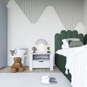 Duru 1600-34 White Nightstand