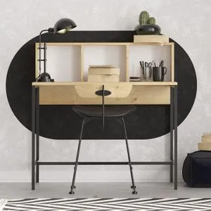 Dustin - Sapphire Oak, Black Sapphire Oak
Black Study Desk