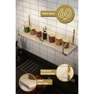 Duvar Rafı 60 cm Extra Gold
Brown Wall Shelf