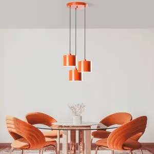 Duz - 195Orange - Luster sa 3 svetiljke u narandžastoj boji