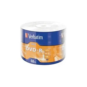 DVD-R VERBATIM 4.7GB 16X 4.7GB 1/50 DL WRAP/43791