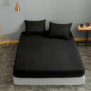 Düzboya - Black Black Double Sheet Set