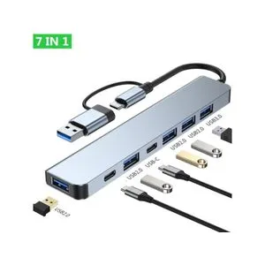 E-Green USB 3.0/3.1 tip C - HUB superbrzi 5-port USB 3.0 + 2x tip C