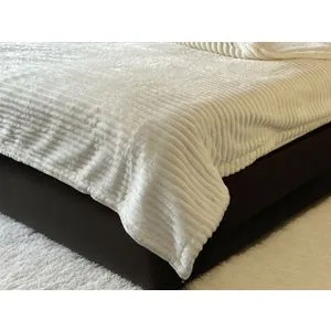 Ćebe 150x200cm Dva lica A16 Prljavo bela boja