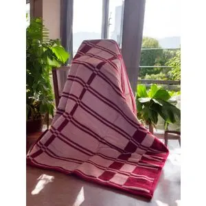 Ćebe 200x155cm Old Time Bordo/Bež boja
