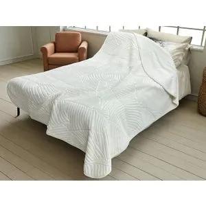 Ćebe Merinos 220x160cm A14 List Priljavo bela boja