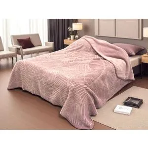 Ćebe Merinos 220x240cm A5 List Roze boja