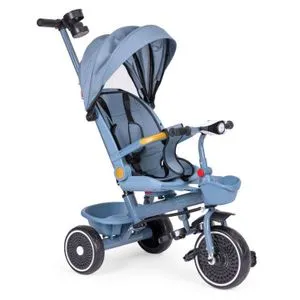 Ecotoys 2U1 Tricikl Sa Rotirajućim Sedištem I Sklopivom Tendom Blue