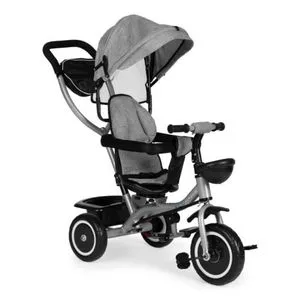 Ecotoys 2U1 Tricikl Sa Rotirajućim Sedištem I Sklopivom Tendom Gray