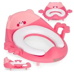 Ecotoys Adapter Za Wc Šolju Sa Rukohvatima, Pink