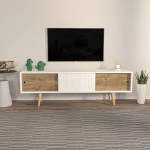 Ecrin TV Komoda - Bela, Orah Bela