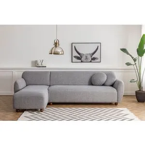 Eddy Corner (CHL-3R) - Light Grey Light Grey Corner Sofa