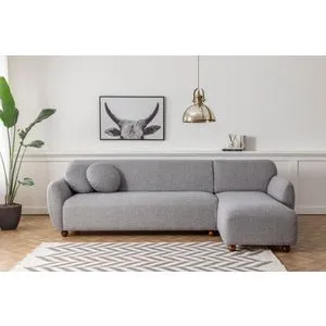 Eddy Corner (L3-CHL) - Light Grey Light Grey Corner Sofa