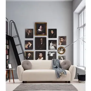 Eddy - Krem Sofa sa 3 Sedišta