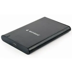 EE2-U3S-6 Gembird USB 3.1 Externo kuciste za 2.5 SATA hard diskove, Type-C, bruseni aluminium,crno A
