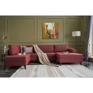 Efsun - Claret Red Claret Red Corner Sofa-Bed
