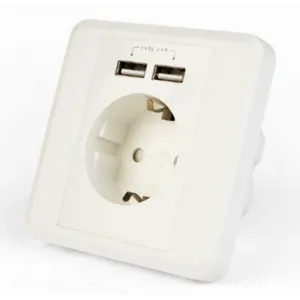EG-ACU2A2-01 Gembird AC Suko za utikac 2 porta USB punjac, 2.4A