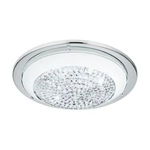 Eglo Acolla plafonjera/1, led, 11w, 950lm, prečnik 290, hrom/staklo/kristali