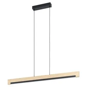 Eglo Camacho visilica/1, led, 25,5w, d-1100, drvo/crna