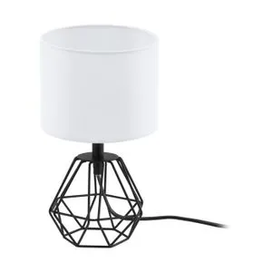 Eglo Carlton 2 stona lampa/1,e14, v305, crna/bijeli tekstil