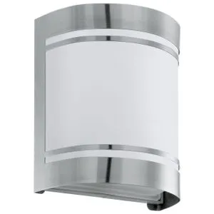 Eglo Cerno  spoljna zidna lampa/1, e27, inox/opal staklo, belo